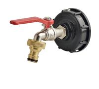 Adaptateur de robinet de réservoir à filetage S60X6, mamelon for tuyau d'arrosage à 1/2 voies, robinet à connexion rapide, raccord de Valve de réservoir en laiton/alliage(A5001)