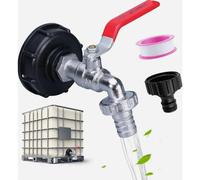 Adaptateur de robinet de vidange pour réservoir d'eau de 1000 L, raccord de 3/4 de pouce, compatible avec les conteneurs S60x6
