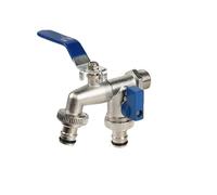 Adaptateur de Robinet d'extérieur en Alliage de Zinc 1/2'', séparateur d'eau, Interrupteur de Valve, connecteur de Tuyau d'irrigation de Jardin(ML-B01E 2pcs)