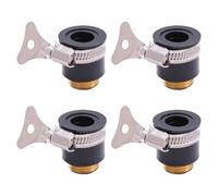 Adaptateur de robinet en laiton 4 pièces, raccords filetés 1/4 pour utilisation de tuyau d ' irrigation, adapté répartiteurs de tuyau, adaptateur de robinet à installation facile avec clip de