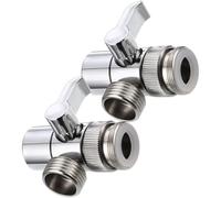 Adaptateur de Robinet Évier Inverseur 2 Pièces, en Alliage de Zinc | Deux Pièces Incluses, Résistance à Corrosion, Usage Intérieur, Raccord pour Évier la Cuisine et Lave-vaisselle Portable
