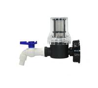 Adaptateur de robinet for cuve IBC, filtre S60 x 16 mm, raccord de tuyau d'arrosage 5/8", vanne à bille for récupérateur d'eau de pluie extérieur de 1000 litres.