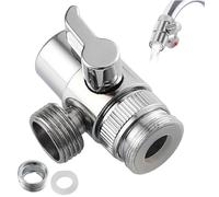 Adaptateur de robinet, inverseur de douche en alliage facile à installer, vanne dérivation à 2 voies pour robinet cuisine salle bains, adaptateur tuyau d'arrosage, séparateur d'ea