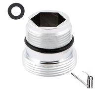 Adaptateur de robinet M18.5 vers M22, filetage extérieur avec joint en caoutchouc, adaptateur fileté de qualité supérieure compatible avec les filtres à eau IKEA/GROHE/Neoperl/BRITA Filtro,