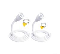 Adaptateur de robinet mitigeur rond 35 mm max avec pinces (blanc, 300 cm)
