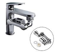 Adaptateur de robinet, Rotation universelle robinet tête de pulvérisateur double effluent lavabo cuisine Robot bras Extension robinets aérateur barboteur buse(Dual Mode 1080)