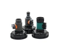 Adaptateur de robinet S60 x 6 Filetage 16 mm Raccord de robinet 3/4 pour réservoir d'eau extérieur de 1000 L (1044C)