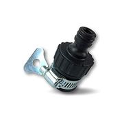 Adaptateur de robinet universel | Collier réglable acier inox | Jonction en caoutchouc souple noir | Raccordement tuyau plastique ABS | Pour robinets muni d'un embout 10 à 15 mm | Kibros | JADU