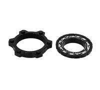 Adaptateur de rotor Centerlock vers 6 boulons, adaptateur de verrouillage central en alliage d’aluminium pour vélo, adaptateur de conversion ergonomique usiné CNC pour VTT avec un (Noire)