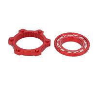Adaptateur de rotor Centerlock vers 6 boulons, adaptateur de verrouillage central en alliage d’aluminium pour vélo, adaptateur de conversion ergonomique usiné CNC pour VTT avec un (Rouge)