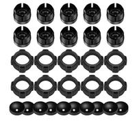 Adaptateur de rotule de de voiture ABS, adaptateur d ' écrou de boulon en silicone, résistant à l ' usure pour plusieurs supports de téléphone portable, jeu d ' écrous de boulons, tampon en silicone