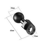 Adaptateur de rotule pour guidon de moto,clip de montage,rétroviseur,support rapide pour GoPro,Insta360- Rearview Mirror base