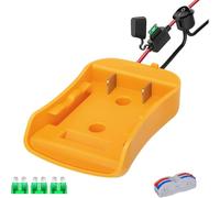 Adaptateur de roue électrique pour batterie Dewalt 20 V/60 V avec fusible et interrupteur, adaptateur de batterie Dewalt avec 3 fusibles 30 A, fil 14 AWG, utilisation à faire soi-même pour jouets