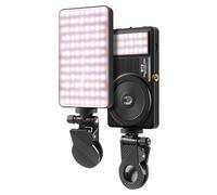 Adaptateur de sabot magnétique à LED pour conférence à intensité variable 2500 K 9000 K avec clip de batterie intégré pour ordinateur, tablette, téléphone portable, appareil photo reflex numérique