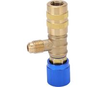 Adaptateur de sécurité pour vanne de charge de fluide frigorigène en laiton 1/4in Thread pour R22 R410 R134A R404