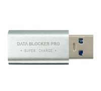 Adaptateur de sécurité USB - Boîtier en d'aluminium - Butée de données - Accessoire de chargeur moderne avec prise en charge de la charge et protection des données - Idéal pour les