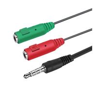 Adaptateur de séparateur Audio auxiliaire, Jack 3.5mm mâle à 3.5 Microphone et écouteurs Extension femelle, câble séparateur stéréo en Y pour iPhone 5s