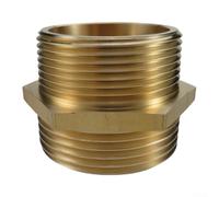 Adaptateur de service d'incendie en laiton de 3,8 cm avec double filetage mâle NPT et mamelon hexagonal NST NH pour systèmes de protection incendie