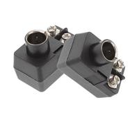 Adaptateur de Signal TV 75 300 Ohms, Lot de 2, Noir | Connexion Rapide à Pression, Format Portable, pour Tuners TV et Câble Coaxial, Usage Intérieur