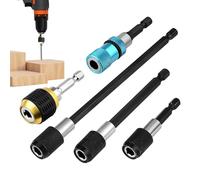 Adaptateur de socket de forage - connecteur d'arbre hexagonal, jeu de pilote | Kit d'extension des pilotes 1/4 de pouce, 5 pièces Adaptateur de douille pour plomberie Installation de forage électrique