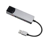 Adaptateur de son externe USB haute résolution avec fibre optique SPDIF entrée/sortie pour améliorer les expériences Carte externe USB