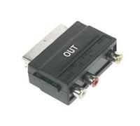 ADAPTATEUR DE SORTIE PERITEL MALE VS 3xRCA FEMELLE