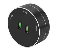 Adaptateur de Sortie Rond Multifonctionnel à Double Port USB avec indicateur Lumineux Adaptateur de Rail d'alimentation sans Fil AC 110 pour la décoration de la Maison Moderne