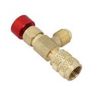 Adaptateur de soupape de sécurité en laiton pour climatisation R22 R410A, pour connecteur de charge CVC avec raccord à connexion rapide, robinet à boisseau sphérique à fonctionnement à une main (R410