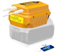 Adaptateur de source d'alimentation USB portable compatible avec batterie Dewalt 20 V (sans batterie), convertit avec une sortie 100 W Type-C PD3.0 et une sortie USB QC3.0 de 24 W pour téléphone