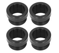 Adaptateur de stabilisateur de Parapluie de Piscine ABS, Manchon Adaptateur fileté pour Parapluie de Patio extérieur, 4 pièces (Noire)