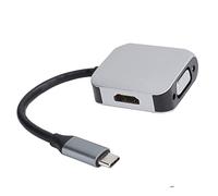 Adaptateur de Station d'accueil en Alliage d'alliage en Aluminium de Type C avec Sortie HDMI et VGA pour Le Bureau et la Conception de la Maison à Usage Domestique Compact et
