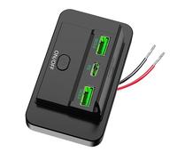 Adaptateur de station de charge de voiture 12 V-24 V avec double charge rapide USB et port de type C pour conducteur professionnel, utilisation en extérieur, chargeur portable pour voyage