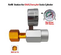 Adaptateur de station de remplissage de bouteille de CO2 pour soda rose à connexion rapide, compatible avec les cylindres SodaStream avec connexion W21.8-14 EU-W21.8-14