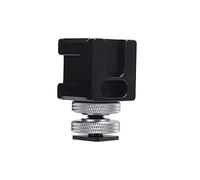 Adaptateur de support à chaussures à chaud triple en alliage, Camera Cold Shoe Bracket, multi-fonction Triple Head Cold Shoe avec serrure de sécurité, support de chaussure froide