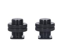 Adaptateur de Support de Microphone Vis Durable Antichoc Double Écrous de Verrouillage Convertisseur de Montage de Griffe 5/8 à 1/4 Filetage pour Microphones Professionnels