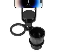 Adaptateur De Support De Tasse De Voiture - Organisateur De Boissons Extensible, Support De Chargeur Sans Fil Support De Base Flexible, Plateau De Stockage Rotable | Dock En Charge Pe