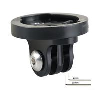 Adaptateur de support d'ordinateur de vélo pour Garmin Edge - Support de caméra de sport - Support de guidon pour GPS et caméra embarquée - ABS noir (femelle)