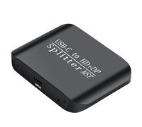 Adaptateur de surveillance pour ordinateur portable | Adaptateur de moniteur de type C vers hmì et dìsplayport dùal | Répartiteur multifonction portable pour configuration double écran | Gadget de