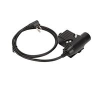 Adaptateur de Système U94 PTT avec Ptt Non Coulissant, Excellente Force de Serrage, Double Prise Tête M à 2 Broches, Câble en PU Renforcé Adapté pour Sv10 Sv11 Sv11d Sv21