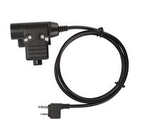 Adaptateur de Talkie- U94 PTT à 2 Broches, câble de connecteur Radio Push to Talk pour Casque Tactique de Radio Midland Alan GXT série LXT avec câble PU