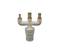 Adaptateur de té de drainage for lave-linge et sèche-linge, raccord de tuyau à quatre voies avec clapet anti-retour anti-odeur(C)