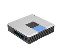 Adaptateur de téléphone analogique VoIP à 2 ports, prise en charge du protocole SIP V2 DHCP, PAP2T avec câble réseau RJ45 pour (prise européenne)