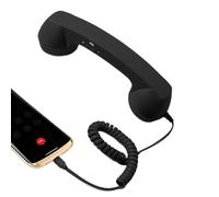 Adaptateur de téléphone rétro, Type-C Retro Classic Electronics Accessories with Microphone, Plug and Play Cell Phone to Landline Adapter, Vintage Handset for Offices Living Room School, 2,36 x 1,18