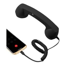 Adaptateur de téléphone rétro, Type-C Retro Classic Electronics Accessories with Microphone, Plug and Play Cell Phone to Landline Adapter, Vintage Handset for Offices Living Room School, 2,36 x 1,18