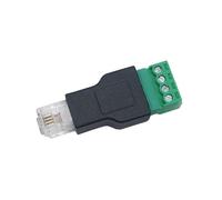 Adaptateur de Terminal RJ11 mâle à vis, connecteur à 4 broches séparateur, prise de Terminal de bouclier pour accessoires de vidéosurveillance DVR