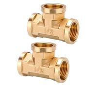 Adaptateur de tés à trois voies en laiton, raccord fileté de 0.5 pouces pour systèmes de gaz/huile/eau, tés en laiton résistants à l ' érosion