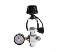 Adaptateur de test G5/8 de plongée 6000 PSI Jauge d'oxygène Testeur de pression statique en laiton et plastique Valve étanche Noir Design compact pour systèmes d'air respiratoire de plongée Taille 143