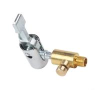 Adaptateur de tête de pompe à vélo, convertisseur, pince de buse en cuivre pour gonfleur de pneu de vélo, mandrin à connexion rapide avec verrou à pouce, capacité de 150 psi, noir (type B)