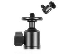 Adaptateur de tête sphérique rotative à 360 degrés avec base en alliage d'aluminium avec vis de conversion de 6,35 mm pour trépied, accessoires de montage à rotule