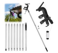 Adaptateur de tige de pulvérisation avec tige télescopique de 2,95 m 3/4", rallonge de bombe de pulvérisation, angle réglable pour mousse de guêpes, peinture par pulvérisation